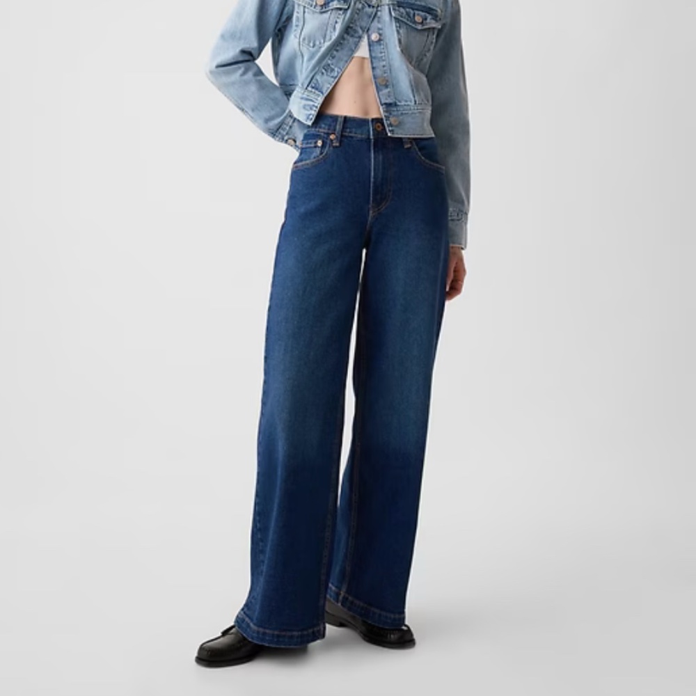 GAP High Rise Stride Wide-Leg Jeans